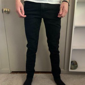 AE Men's Slim Straight Black Jeans